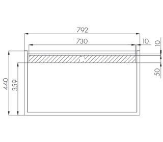 Столешница Акватон Лофт Фабрик 80см дуб эндгрейн 1A243003LTDU0
